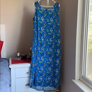 Long Disney Hawaiian print dress